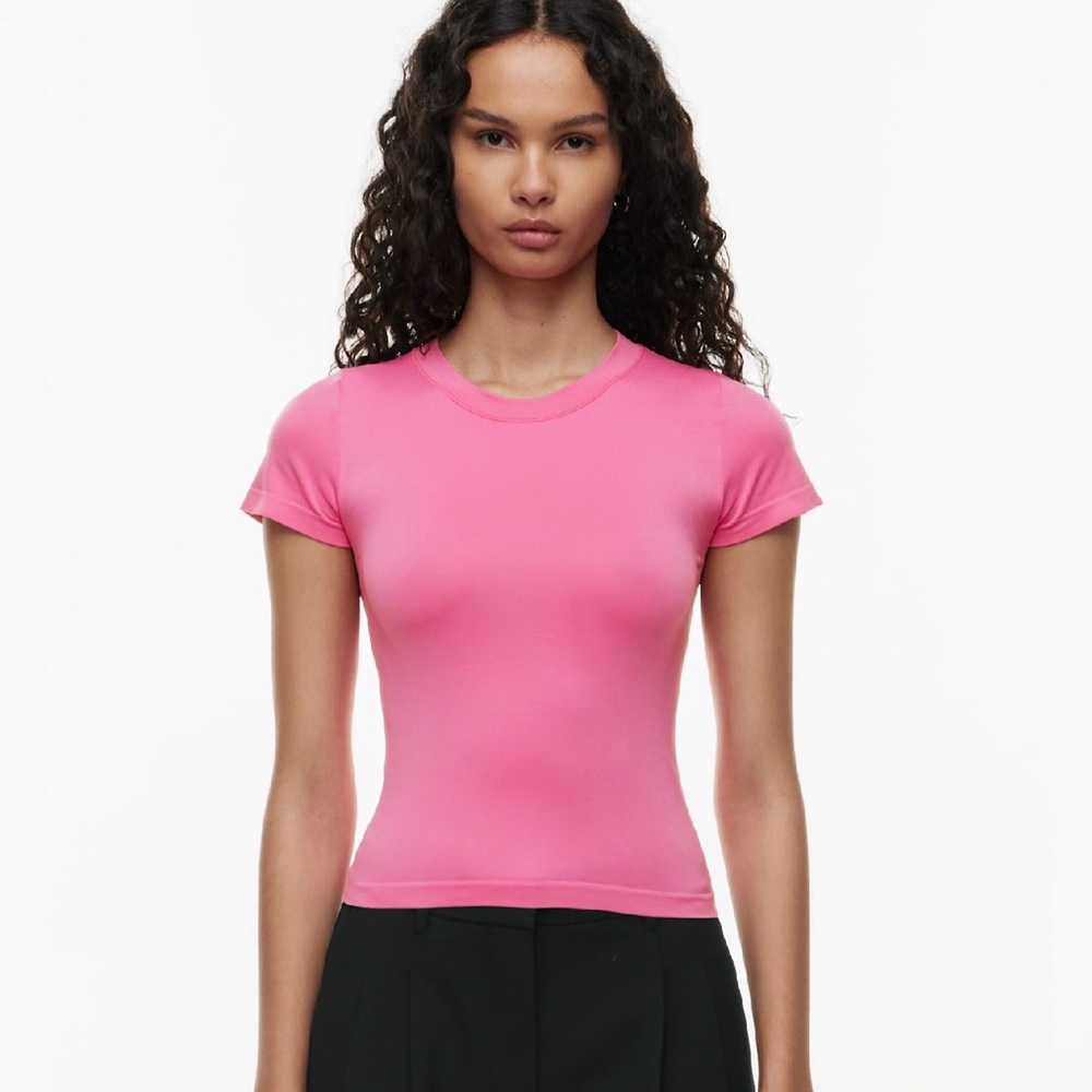Aritiza Smooth Seamless Willow T-Shirt, Seamless crewneck t-shirt rosebud pink